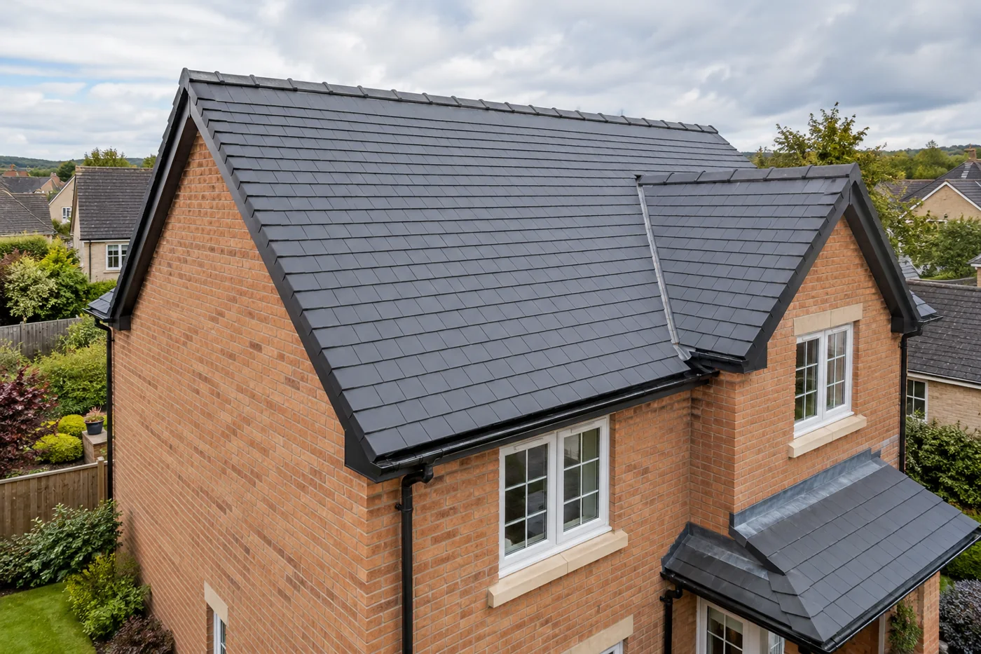 Pitched roof on an ordinary domestic house