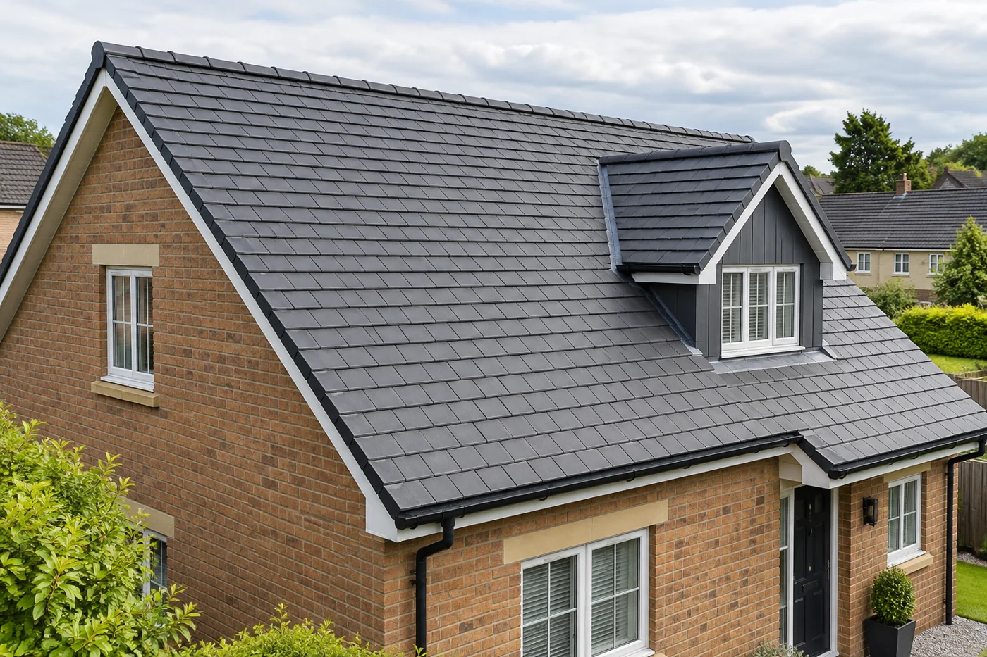 Pitched roof on an ordinary domestic house