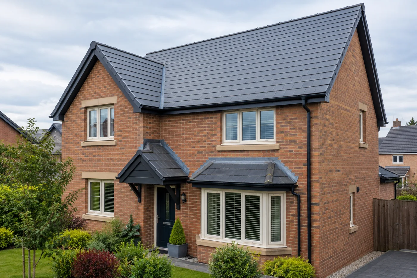 Pitched roof on an ordinary domestic house