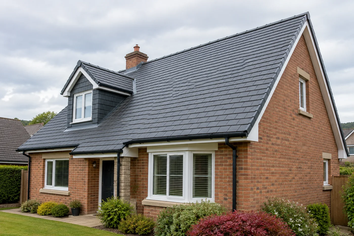 Pitched roof on an ordinary domestic house