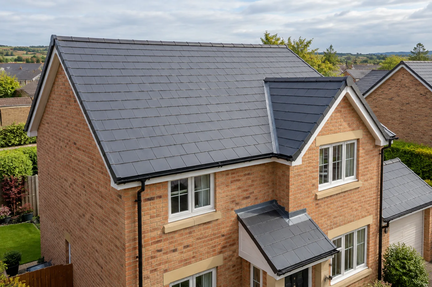 Pitched roof on an ordinary domestic house